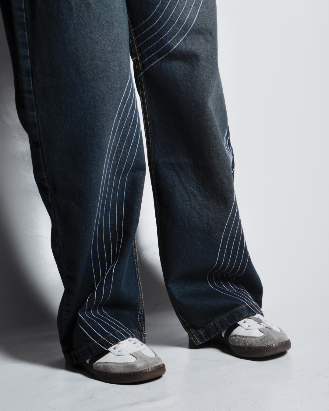 BAGGY JEAN BLUE TEXTURE