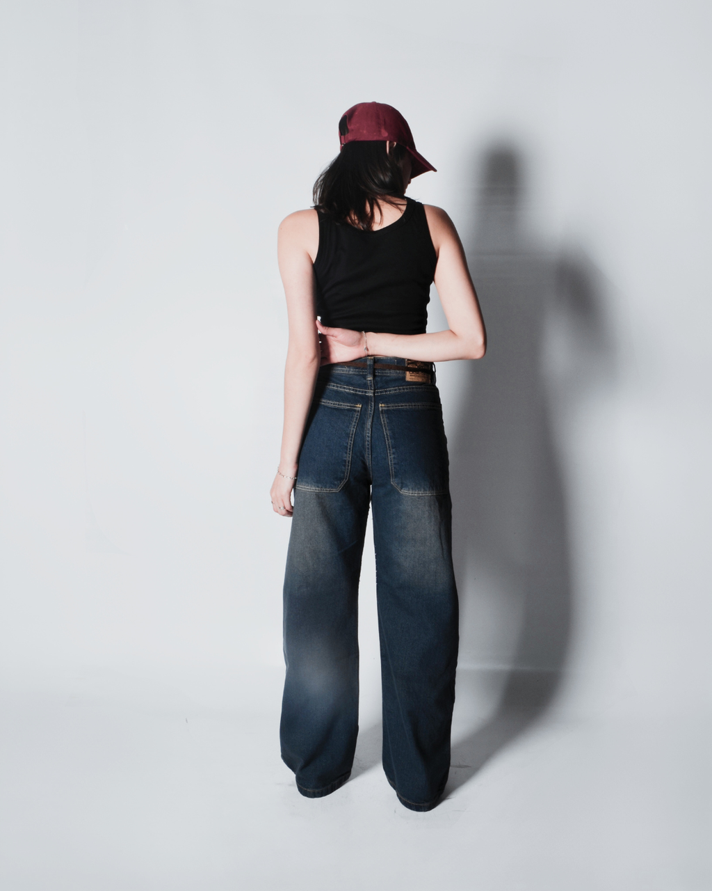 BAGGY JEAN BLUE TEXTURE