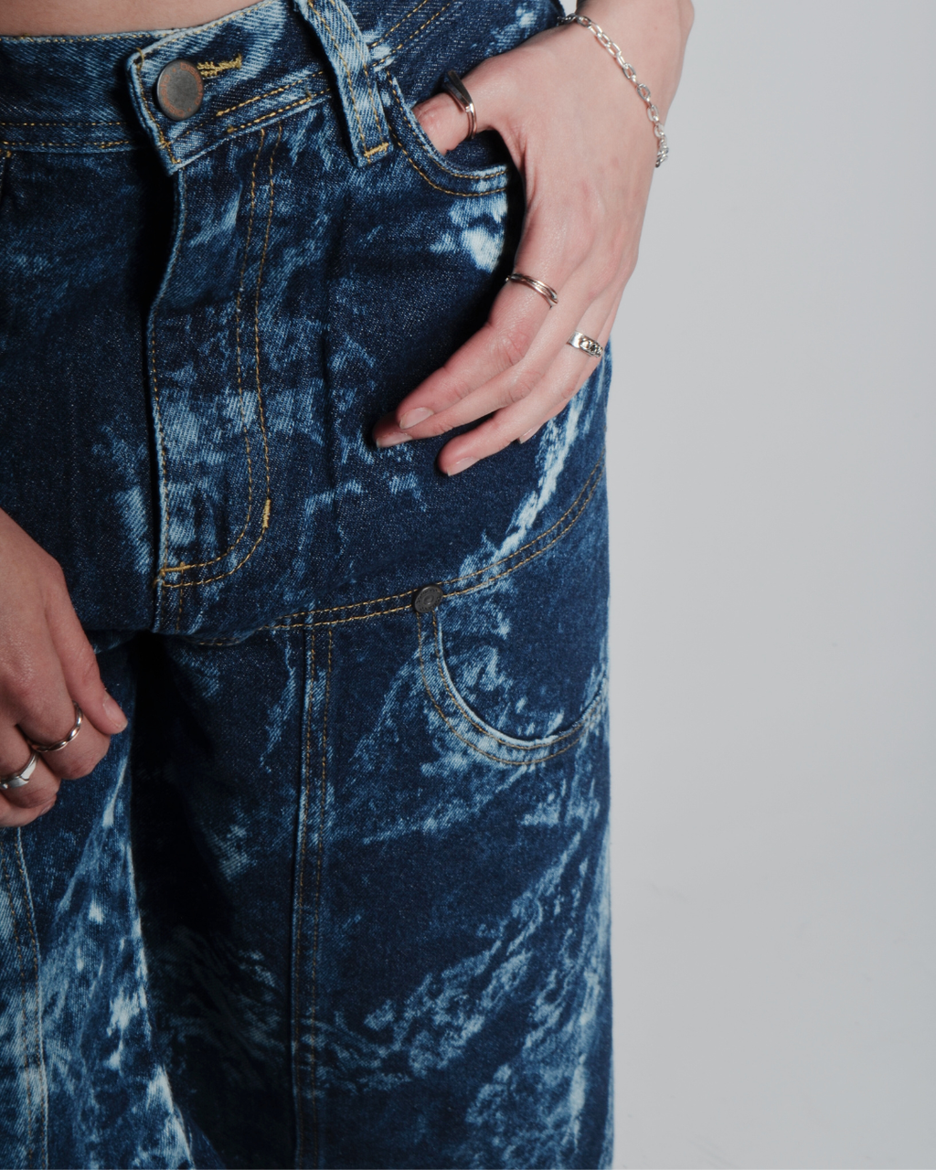 JORT BAGGY JEAN STAINED